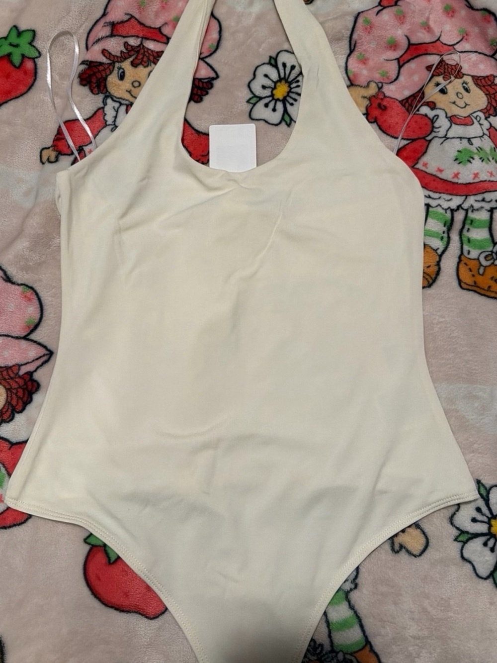 Cream Halter Bodysuit
